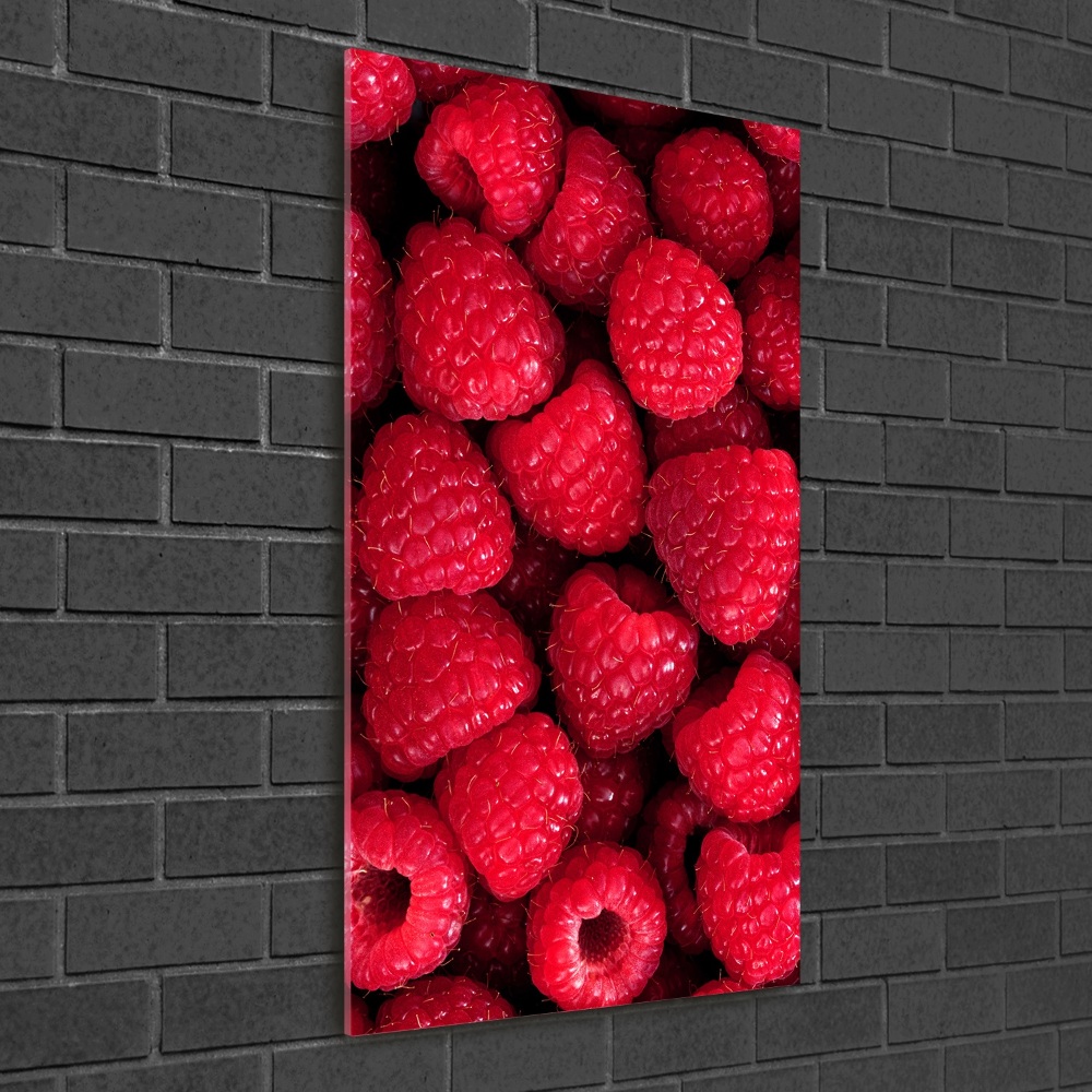 Tableau photo sur verre Framboises