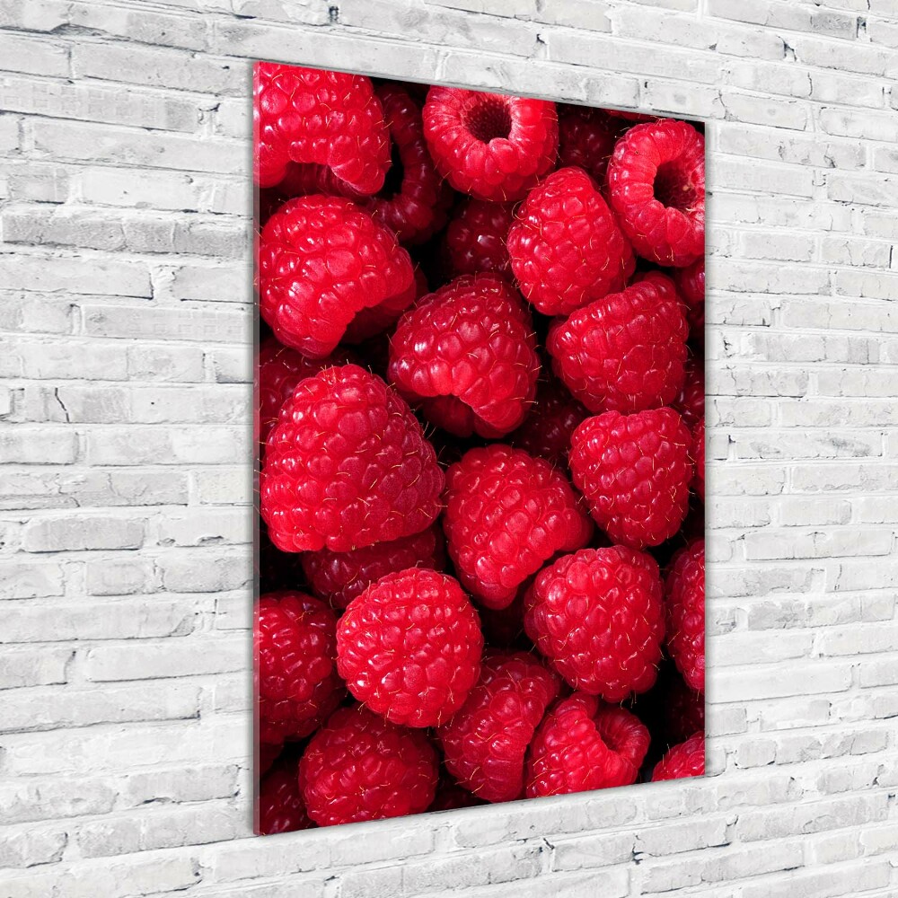 Tableau photo sur verre Framboises