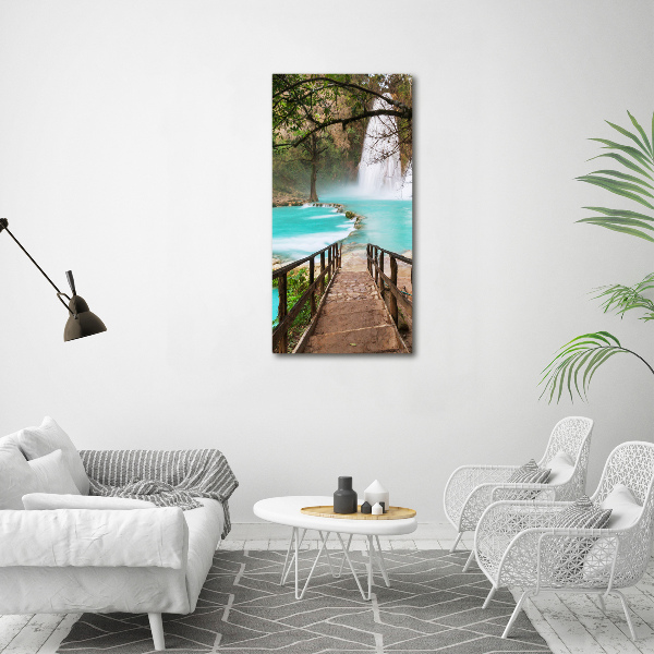 Tableau sur verre Chute d'eau Mexique