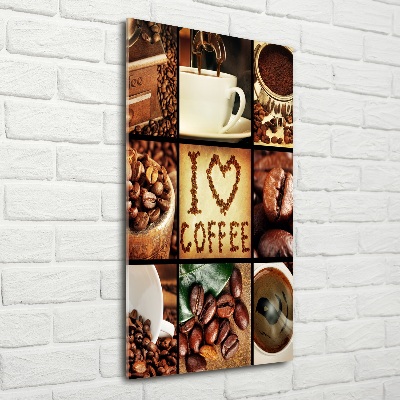 Tableau en verre Collage de café