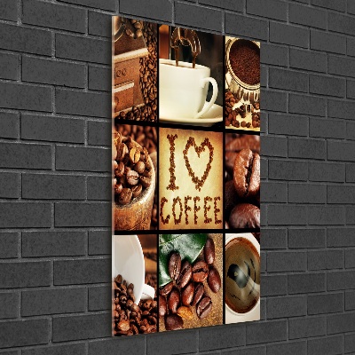 Tableau en verre Collage de café