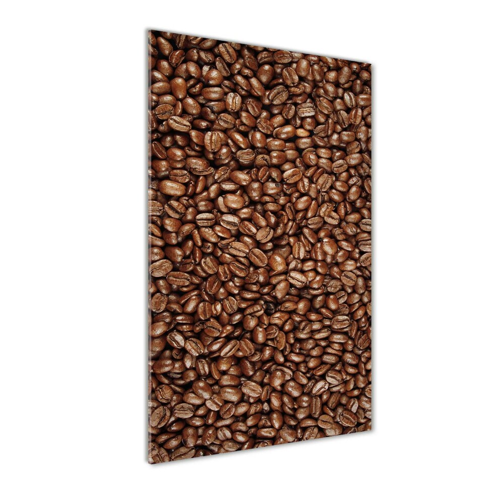 Tableau sur verre Des grains de café délicieux