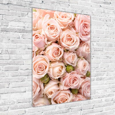 Tableau sur verre Bouquet de roses