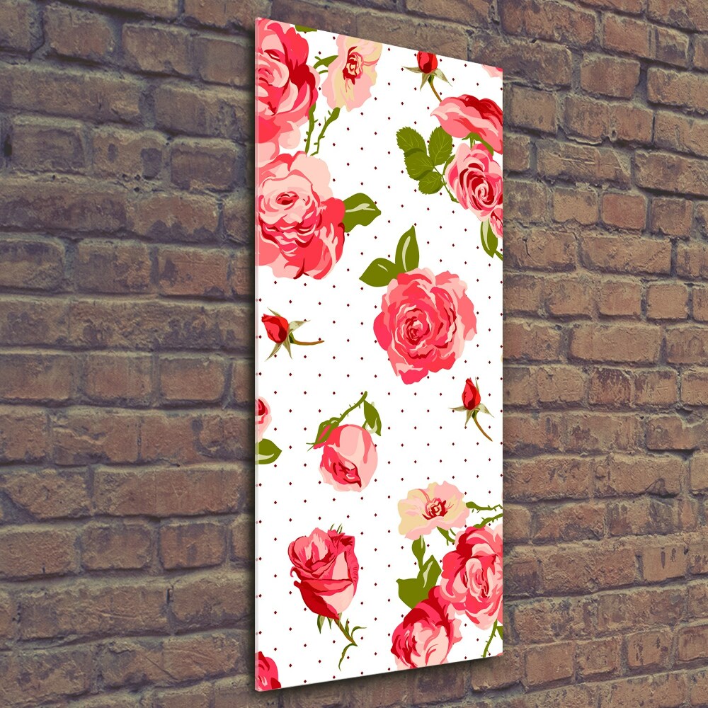 Tableau en verre Roses sauvages