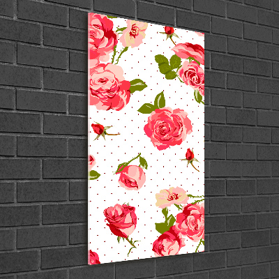 Tableau en verre Roses sauvages