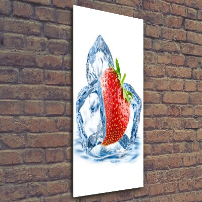 Tableau sur verre Fraise et glace