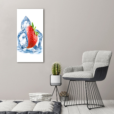 Tableau sur verre Fraise et glace