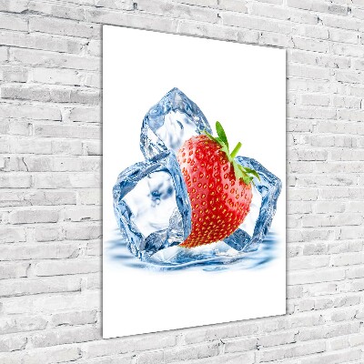 Tableau sur verre Fraise et glace