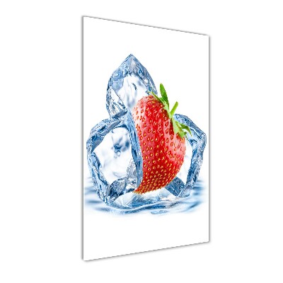 Tableau sur verre Fraise et glace