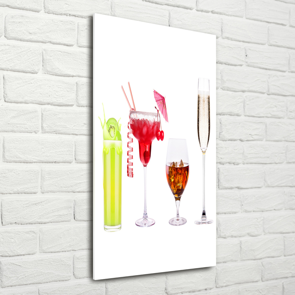 Tableau verre imprimé Cocktails colorés