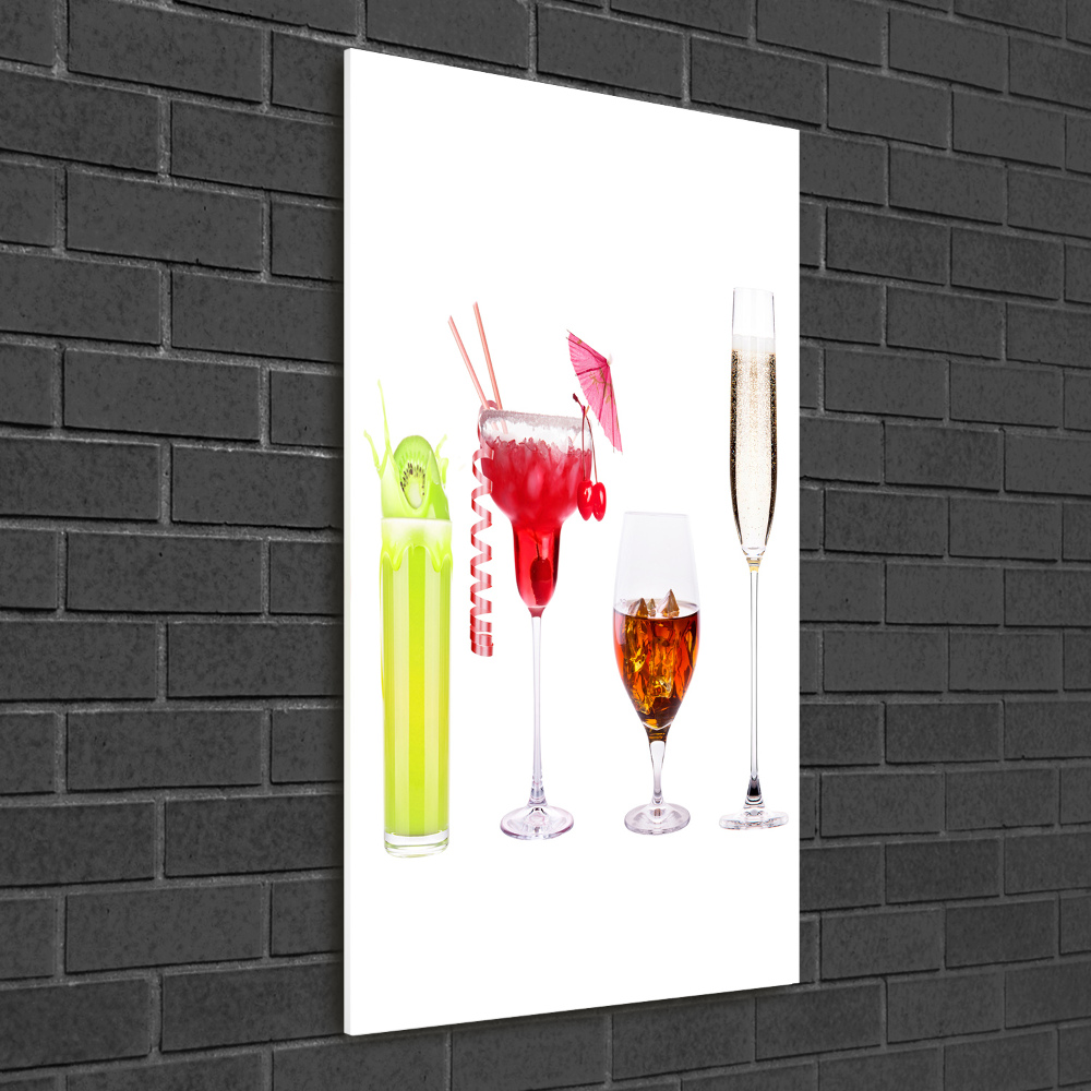 Tableau verre imprimé Cocktails colorés