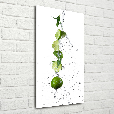 Tableau en verre Citrons verts