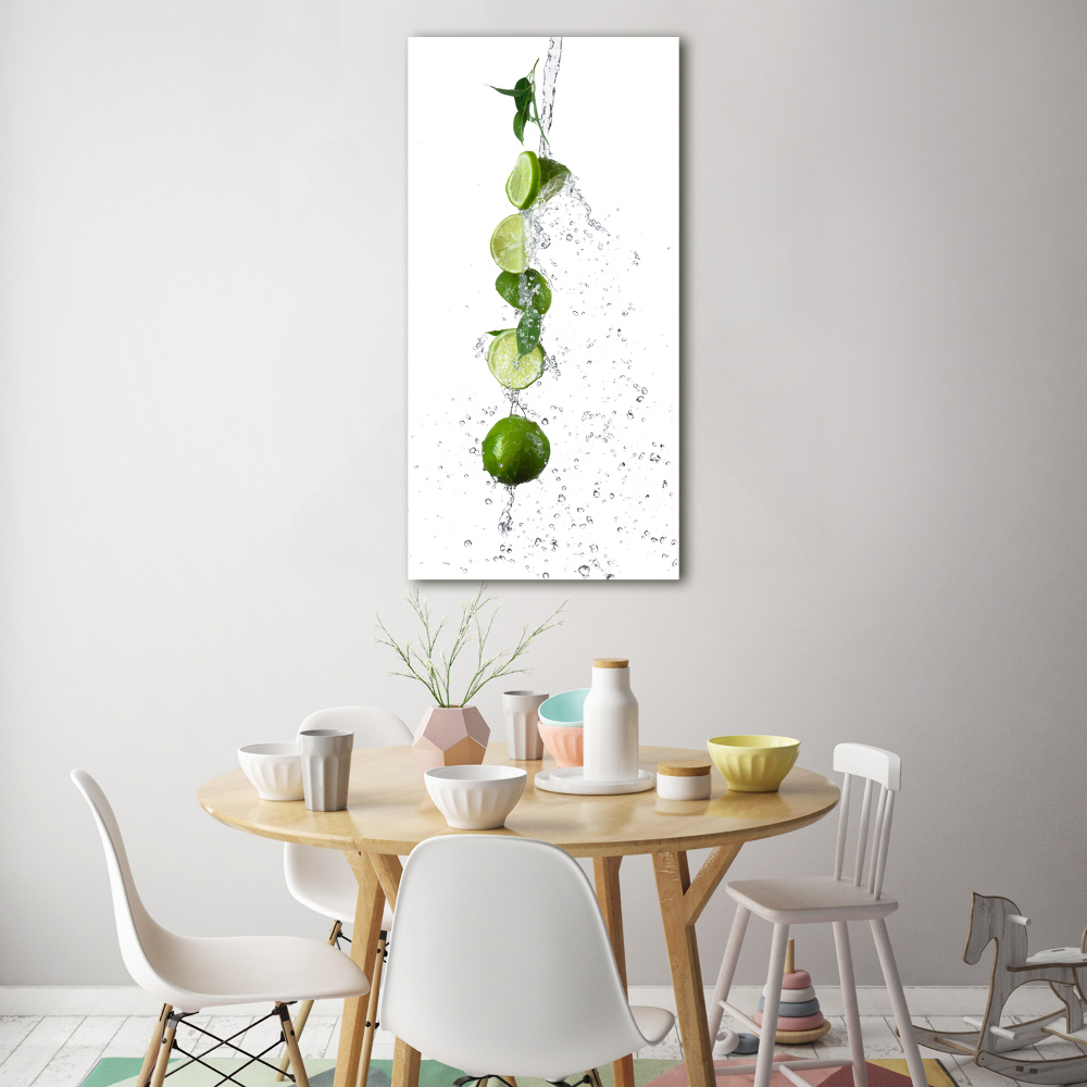 Tableau en verre Citrons verts