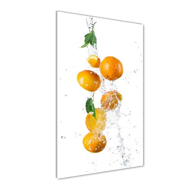 Tableau verre imprimé Oranges