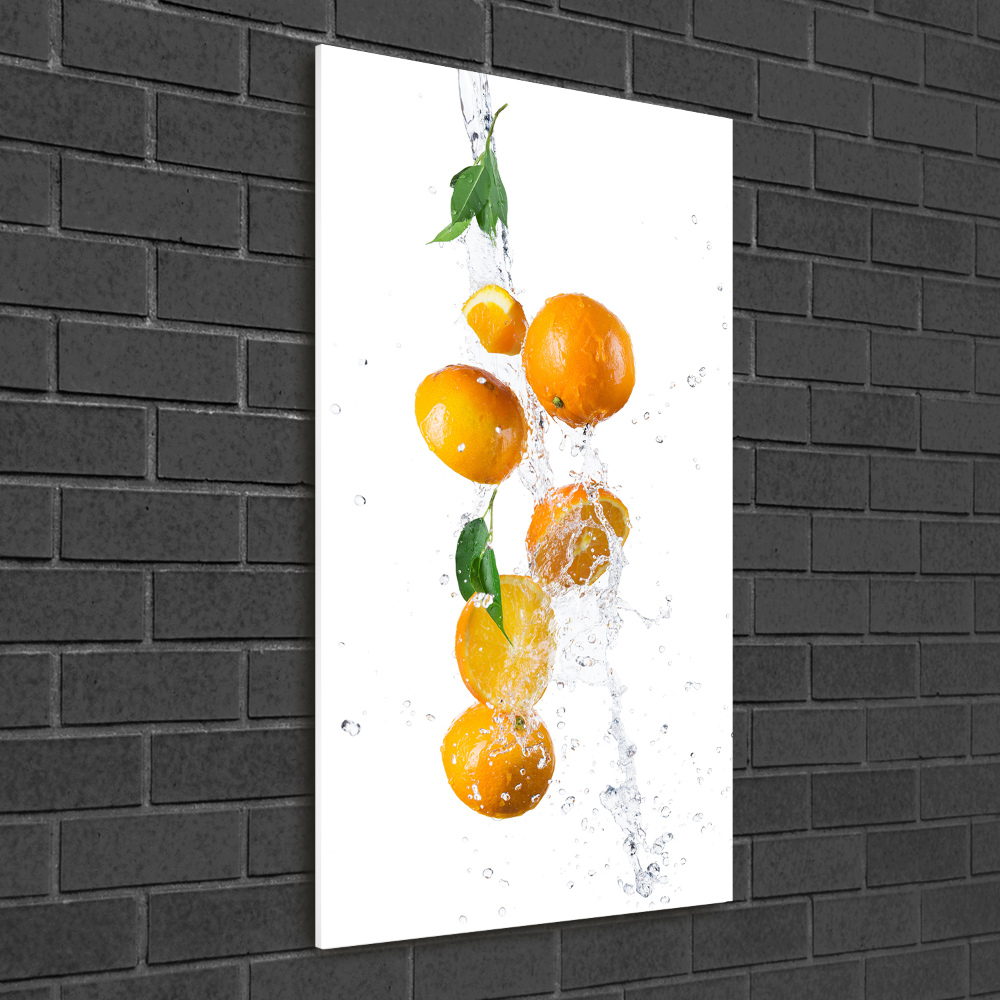 Tableau verre imprimé Oranges