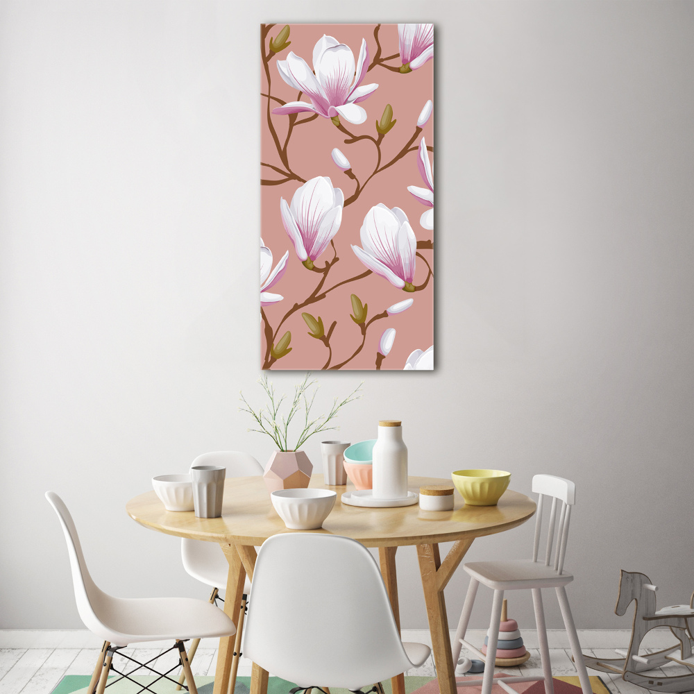 Tableau photo sur verre Magnolia