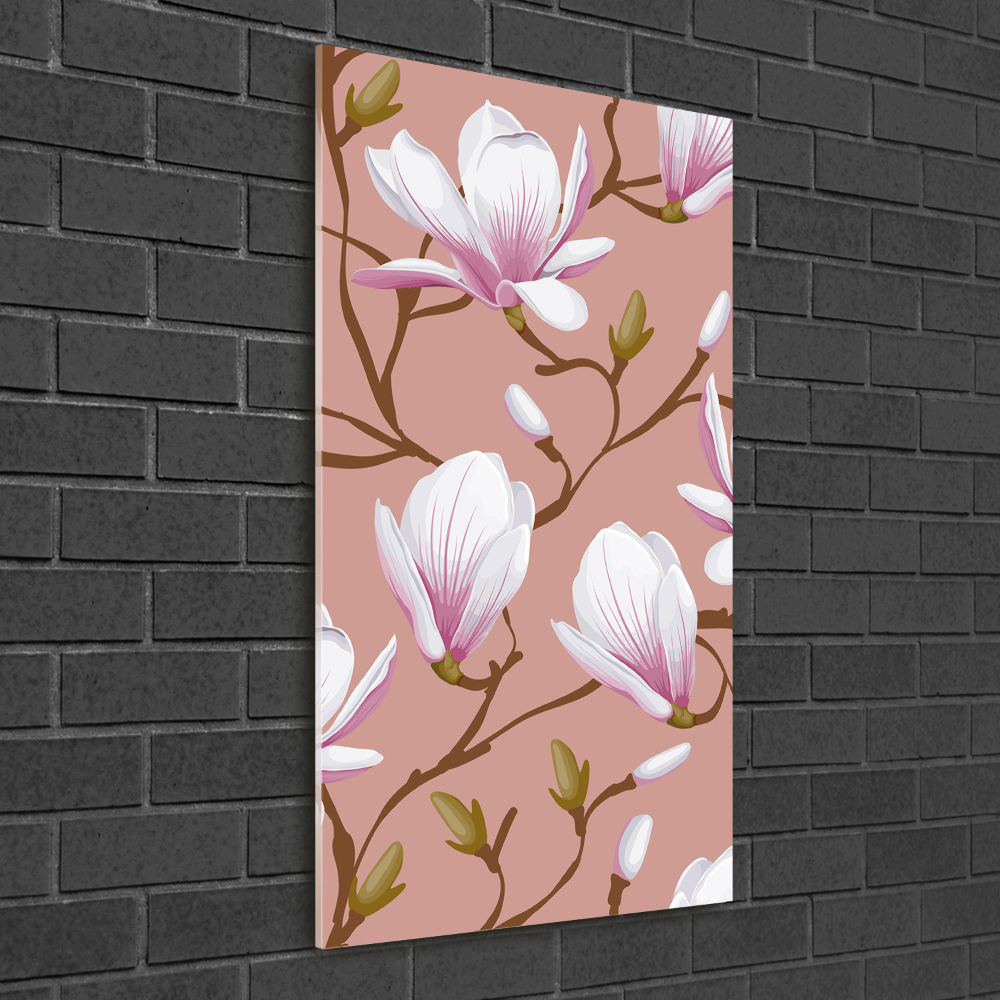 Tableau photo sur verre Magnolia