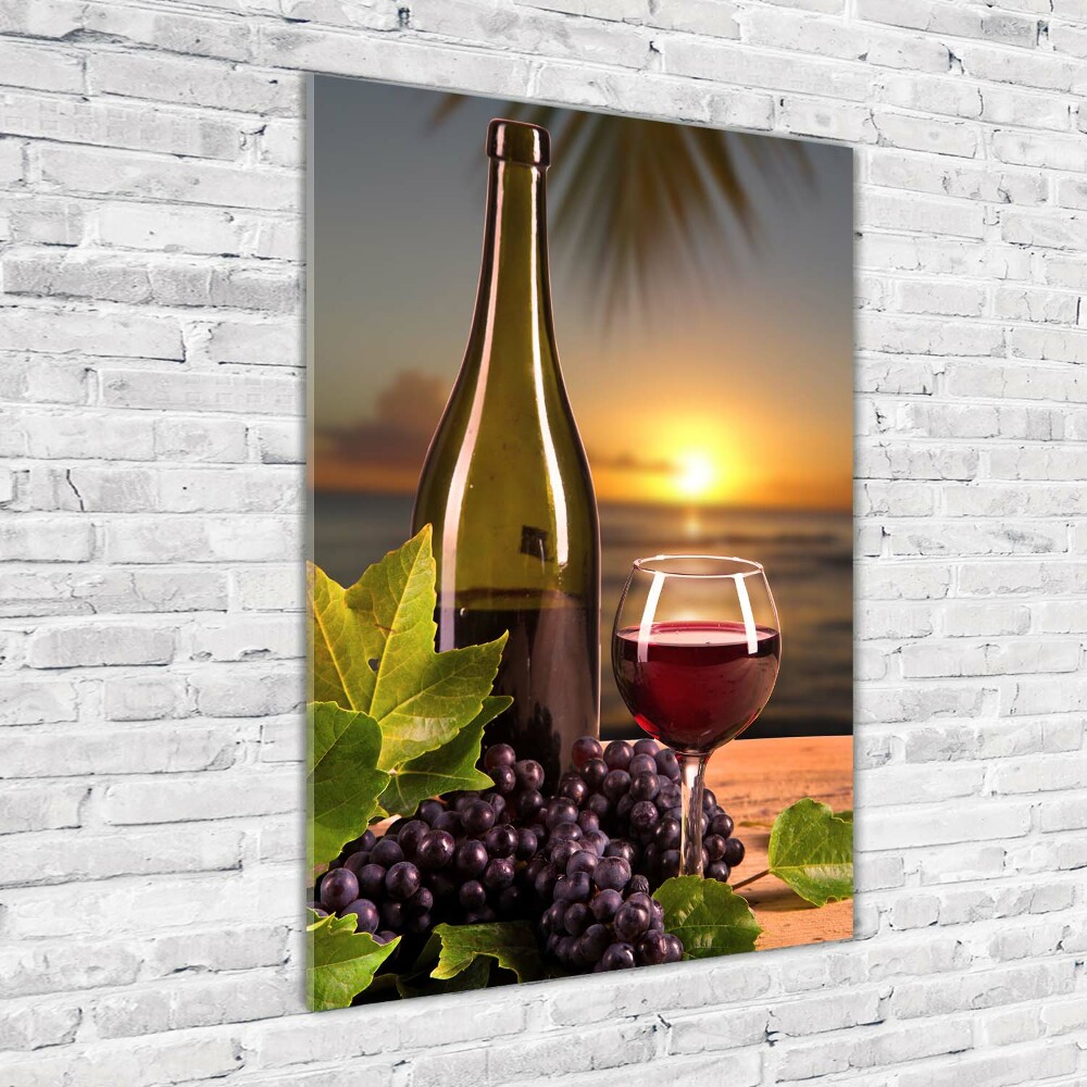 Tableau photo sur verre Raisins et vin