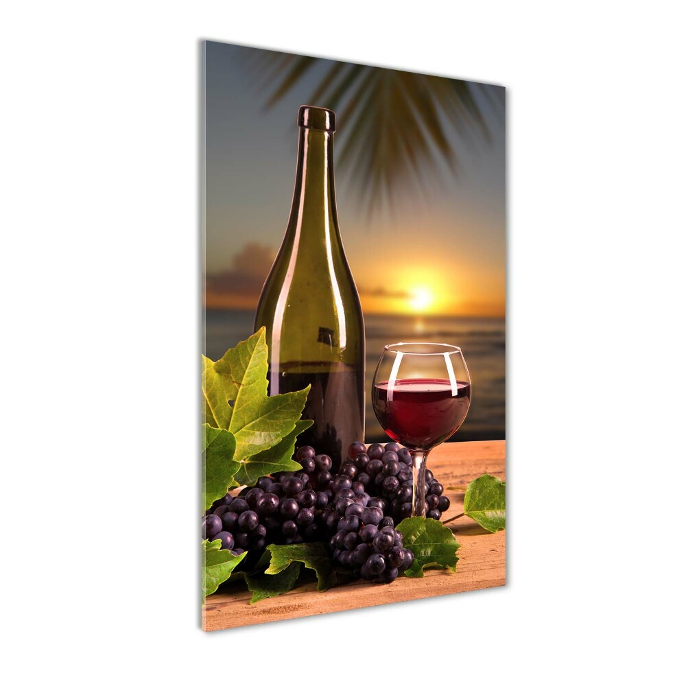 Tableau photo sur verre Raisins et vin