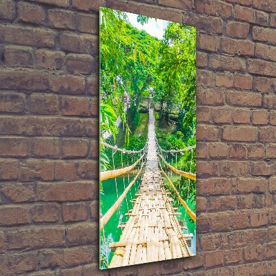 Tableau photo sur verre Pont de la jungle