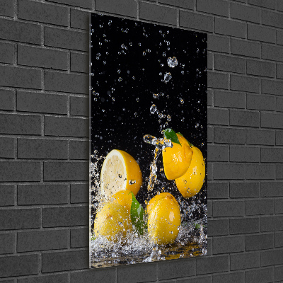 Tableau photo sur verre Citron