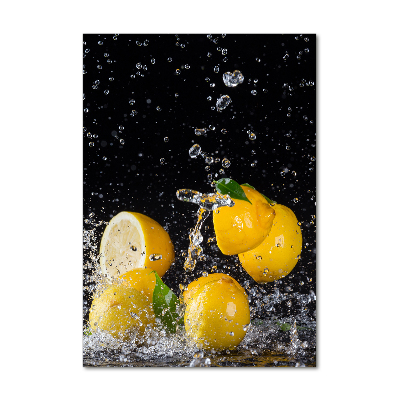 Tableau photo sur verre Citron