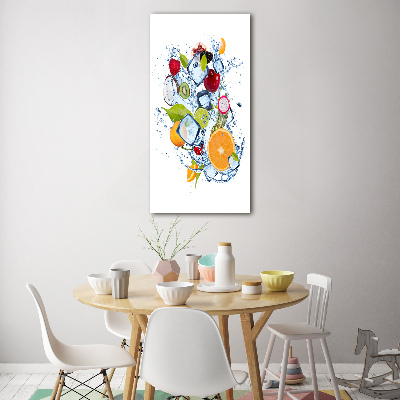 Tableau sur verre Fruits et glace