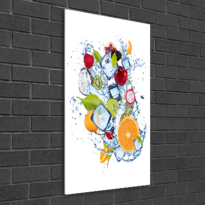 Tableau sur verre Fruits et glace