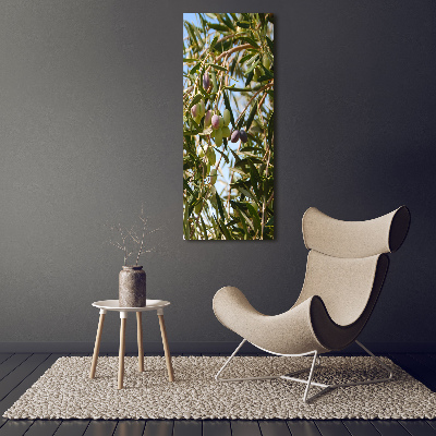 Tableau sur verre Olives sur un arbre