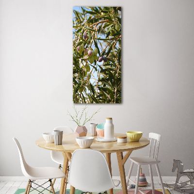 Tableau sur verre Olives sur un arbre