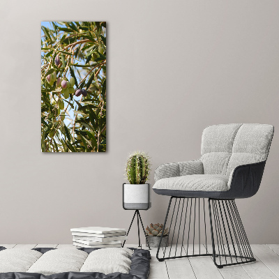 Tableau sur verre Olives sur un arbre