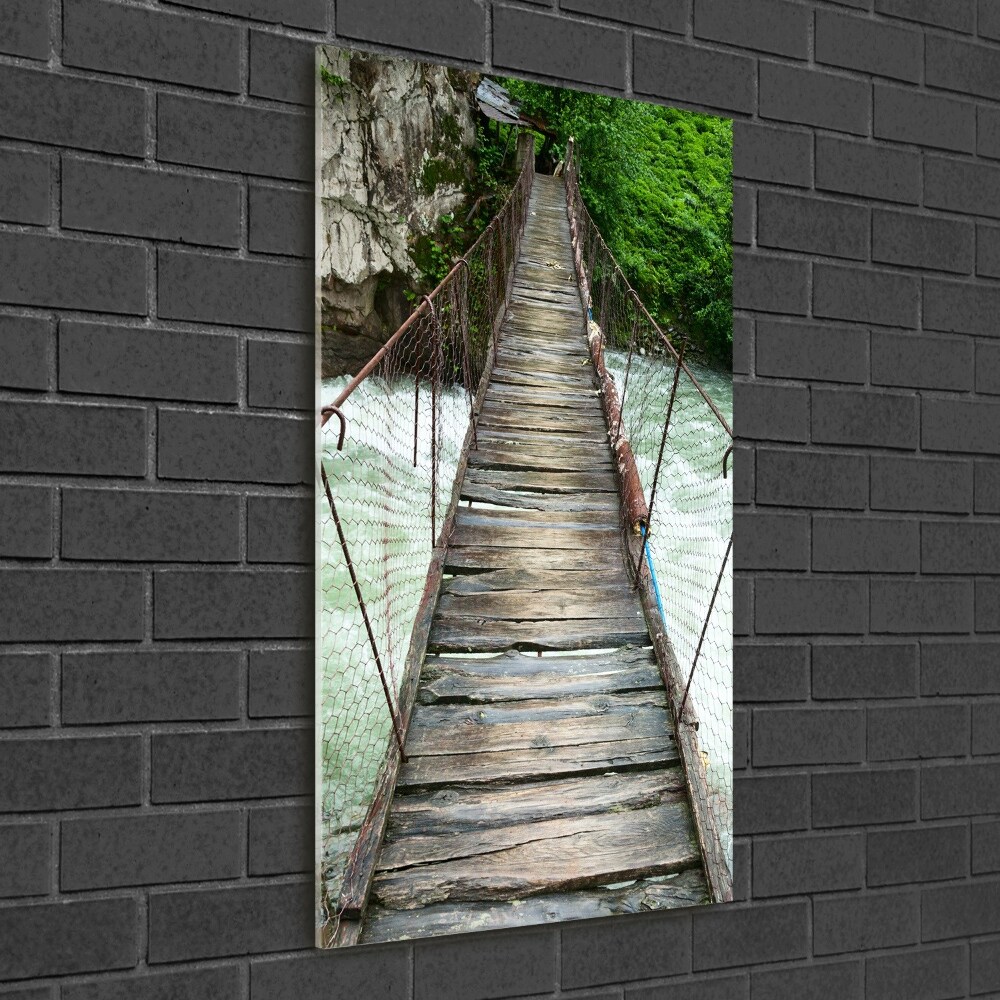 Tableau photo sur verre Pont suspendu