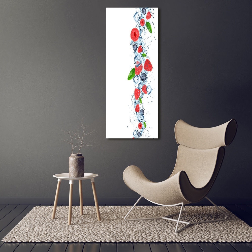 Tableau sur verre Fruits des bois et glace