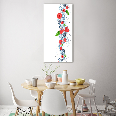 Tableau sur verre Fruits des bois et glace