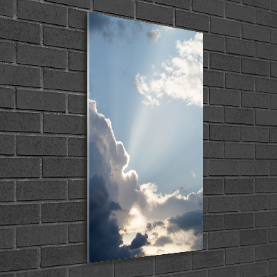 Tableau sur verre Nuages sombres dans le ciel