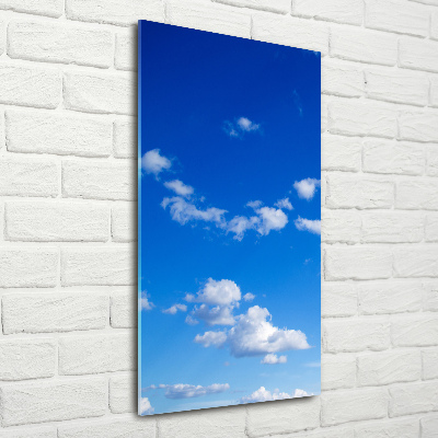 Tableau imprimé sur verre Nuages dans le ciel bleu