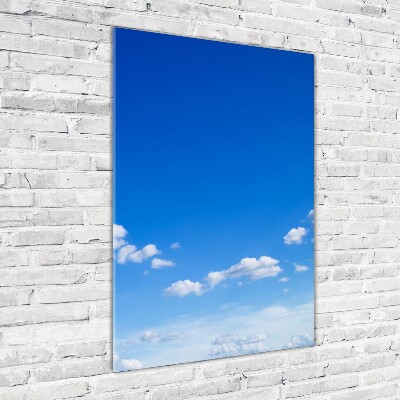 Tableau imprimé sur verre Nuages dans le ciel bleu