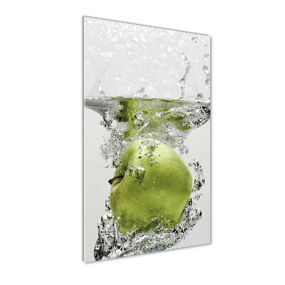 Tableau sur verre Pomme sous l'eau