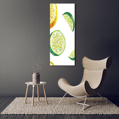 Tableau imprimé sur verre Limes et citrons