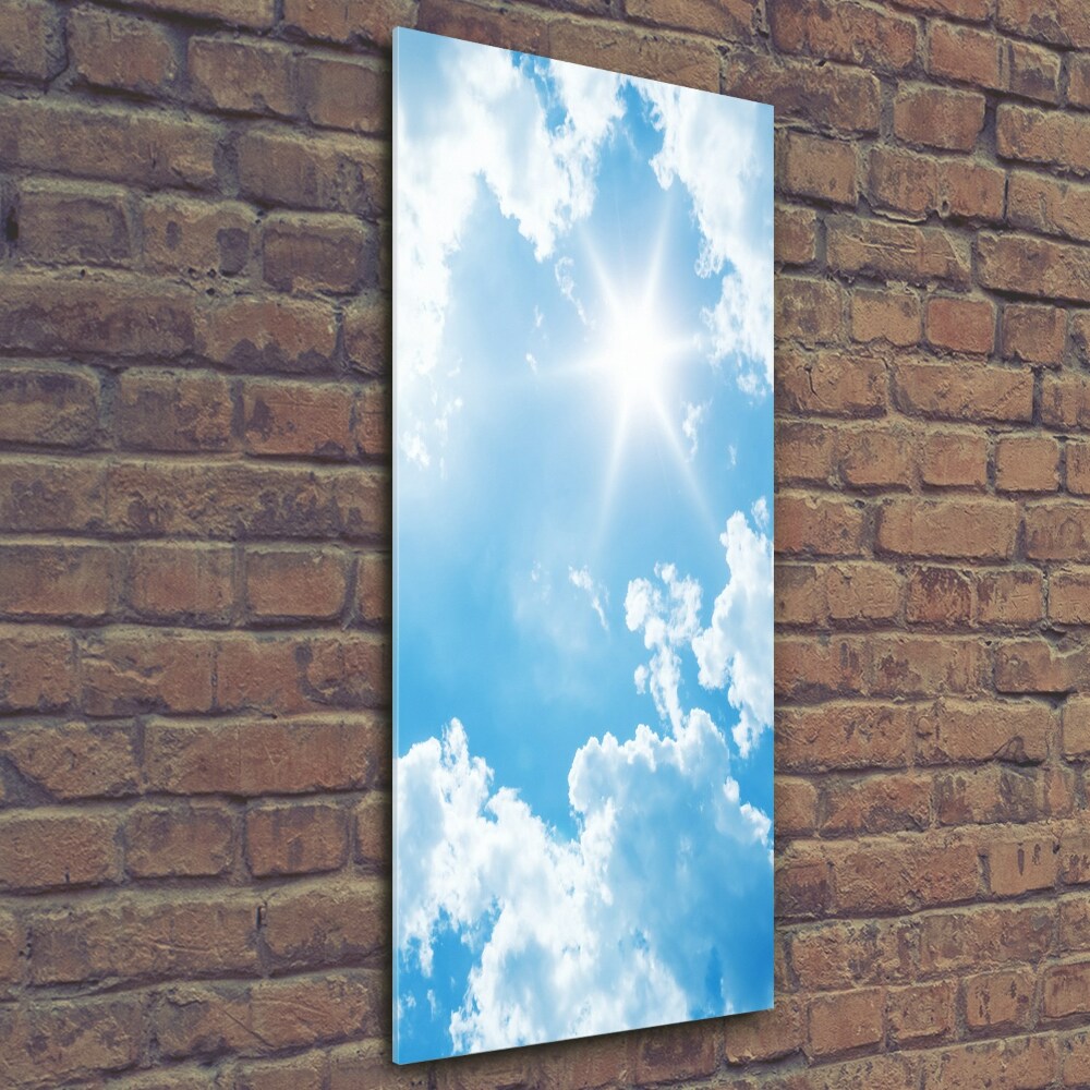 Tableau verre imprimé Nuages dans le ciel soleil