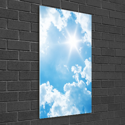 Tableau verre imprimé Nuages dans le ciel soleil