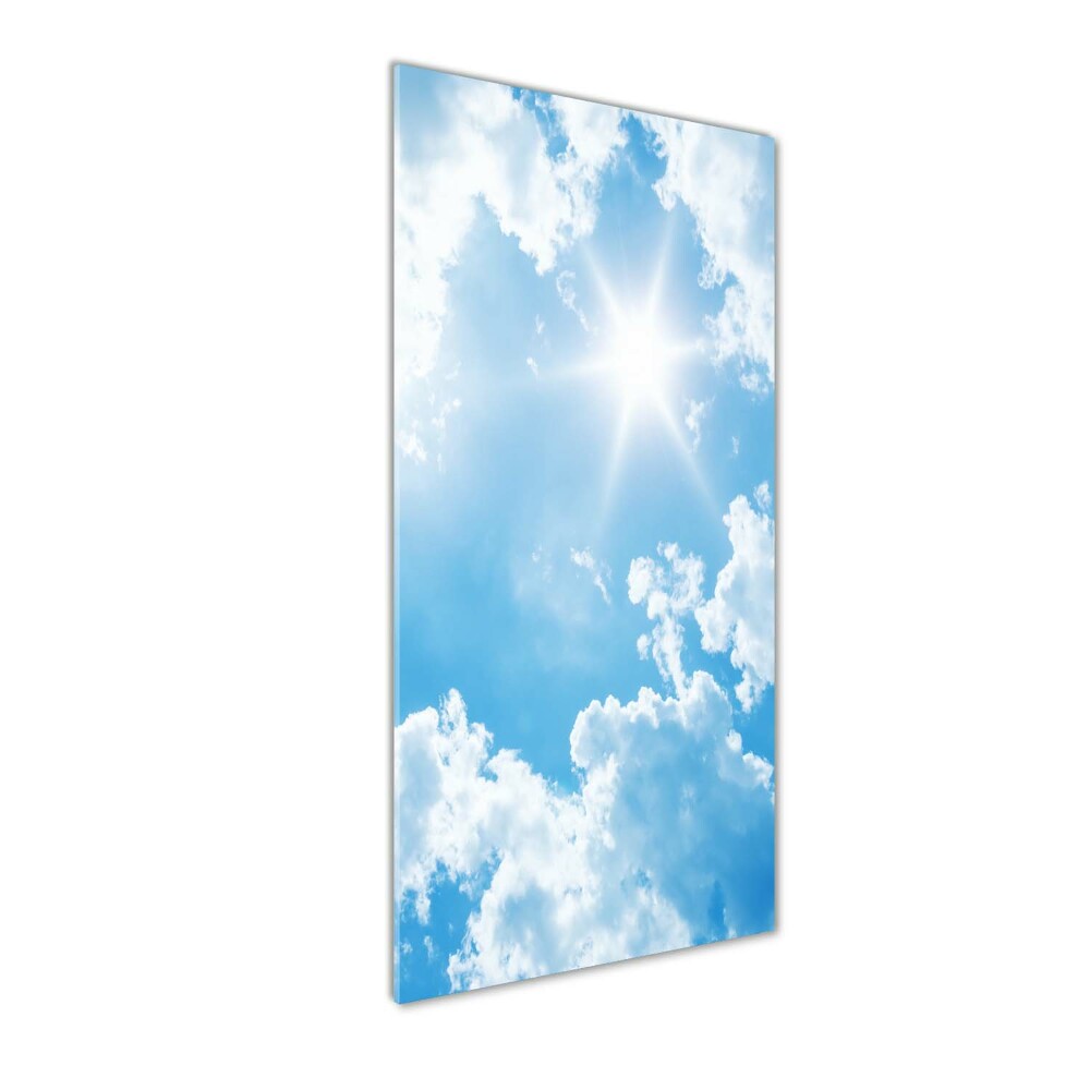 Tableau verre imprimé Nuages dans le ciel soleil