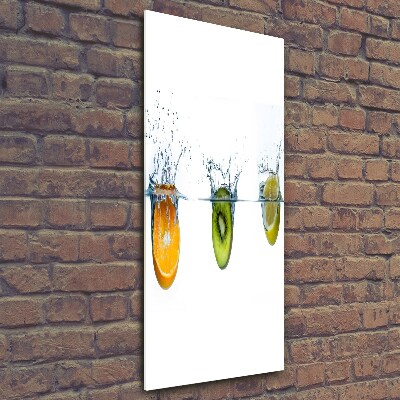 Tableau sur verre Fruits sous l'eau