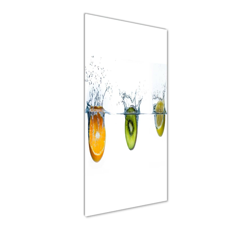 Tableau sur verre Fruits sous l'eau