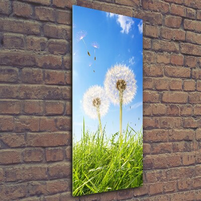 Tableau sur verre Souffleurs dans une prairie