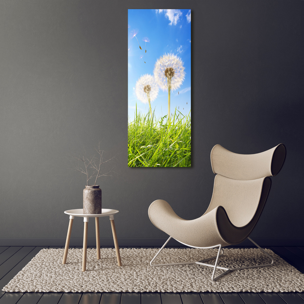 Tableau sur verre Souffleurs dans une prairie