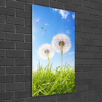 Tableau sur verre Souffleurs dans une prairie