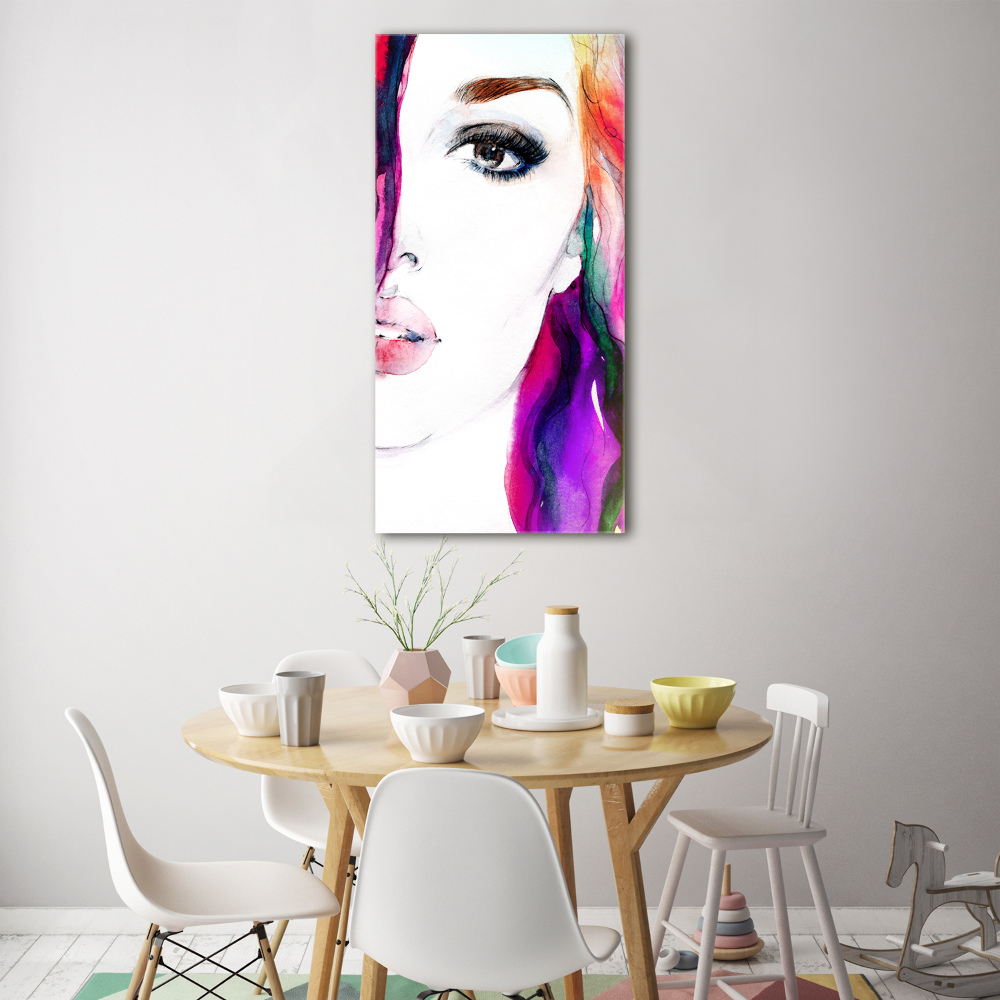 Tableau sur verre Abstraction d'une femme