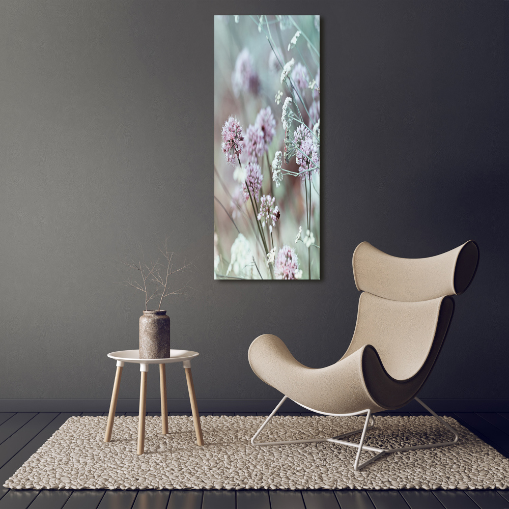 Tableau sur verre Fleurs d'ail