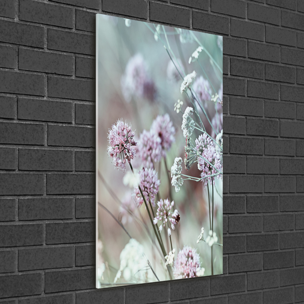 Tableau sur verre Fleurs d'ail